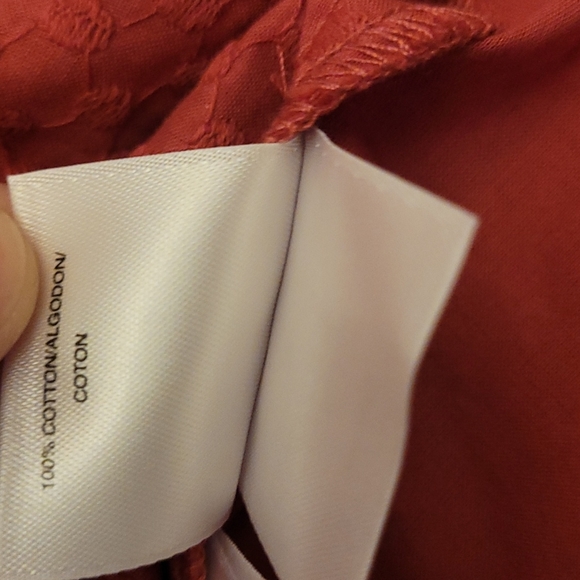 NWT Raspberry Anne Klein Textured Blouse 100% Cotton - Picture 10 of 11